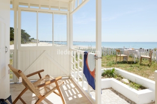 Ile de Ré:Maison sur la plage, vue mer panoramique