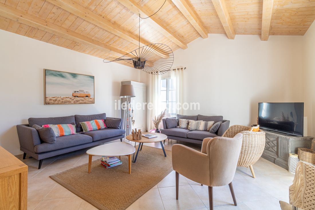 Photo 4 : SEJOUR d'une maison située à La Couarde-sur-mer, île de Ré.