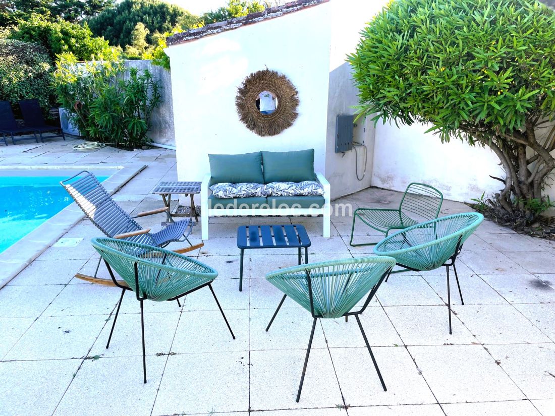 Photo 4 : TERRASSE d'une maison située à Le Bois-Plage-en-Ré, île de Ré.